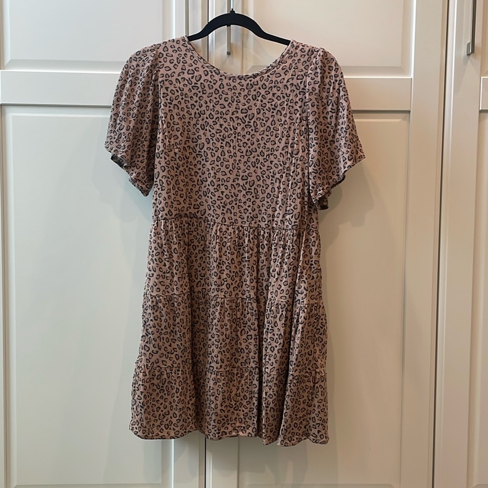 Abercrombie & Fitch Leopard Swing Dress, size S. Only worn once!